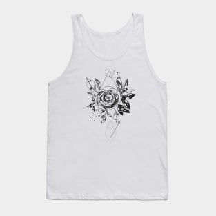 Abstract rose silhouette Tank Top